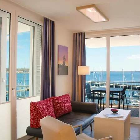 Apartmenthaus Hafenspitze Ap 24, Pier 24, Blickrichtung Offene Seebinnenhafen Nord Eckernförde