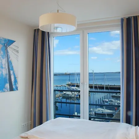 Apartmenthaus Hafenspitze Ap 24, Pier 24, Blickrichtung Offene Seebinnenhafen Nord Eckernförde